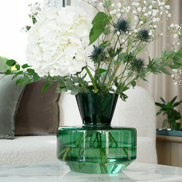 Dark Green Glass Vase