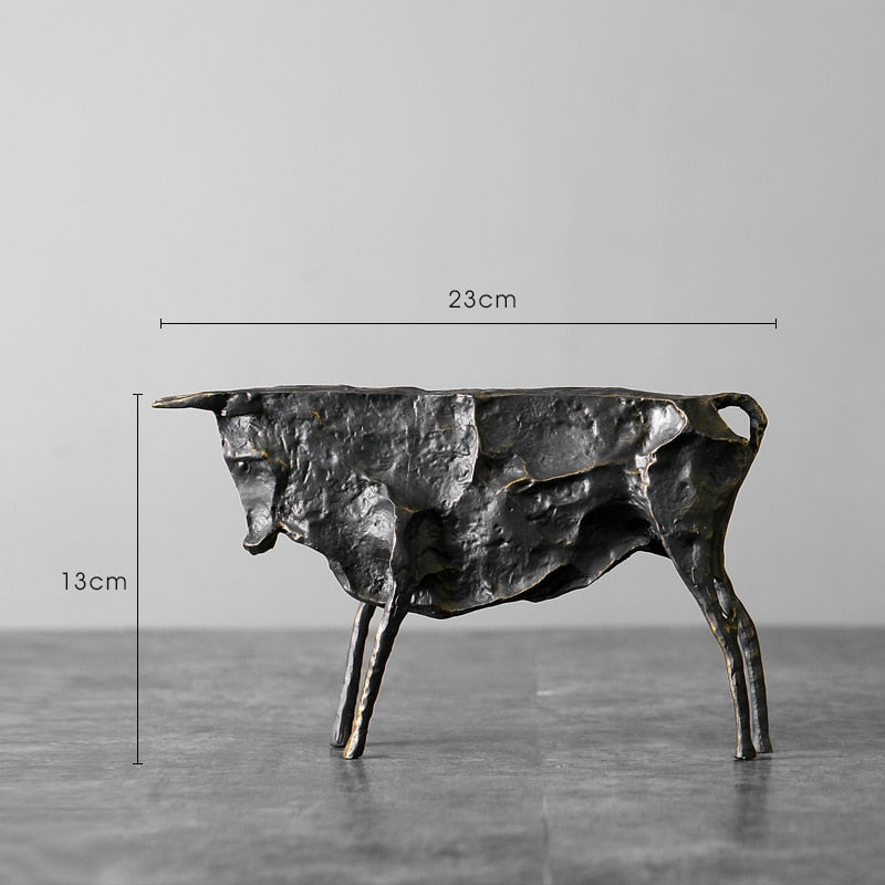 Abstract Bull Sculpture