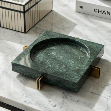 Green Marble Decorative Tray